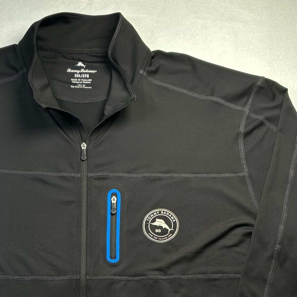 Tommy Bahama Men’s Performance Jacket 3XL Big & Tall Black UPF 30 NWT $135 - Picture 3 of 11